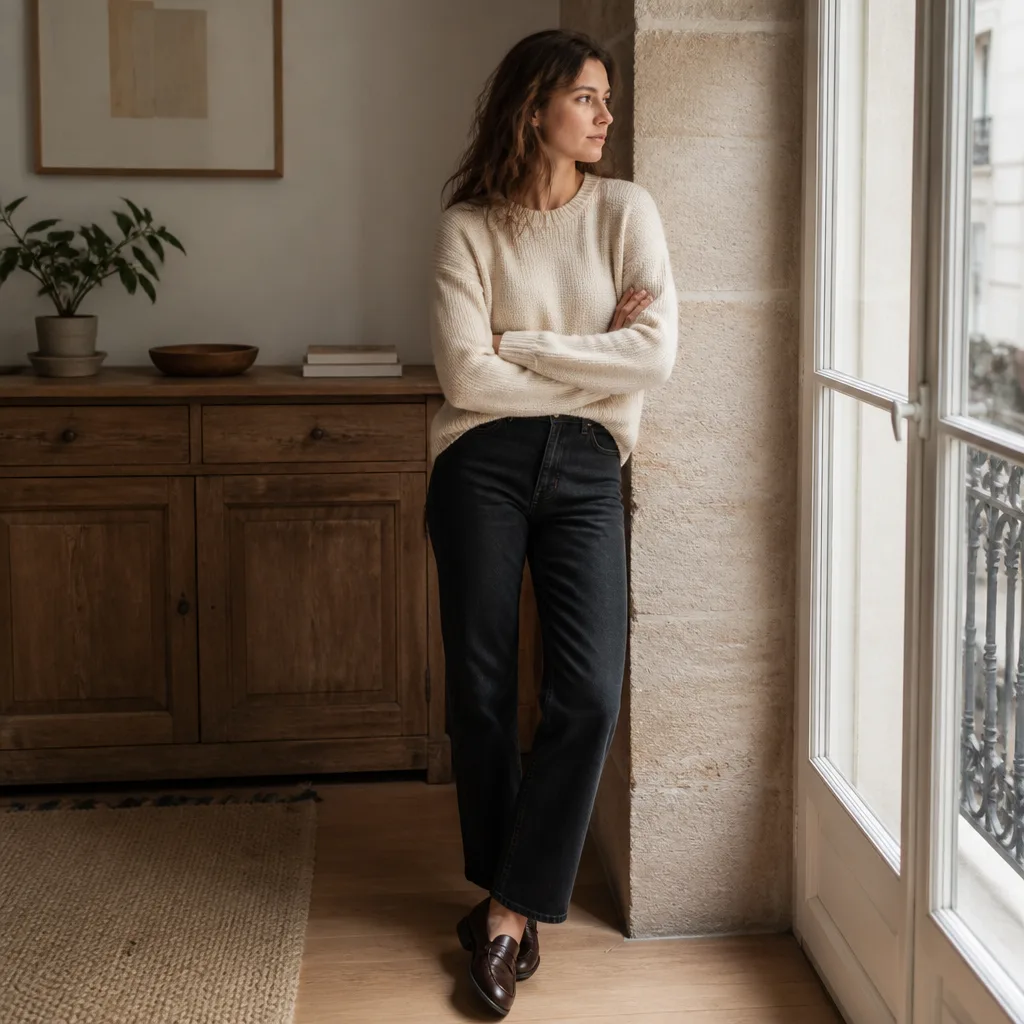 Earthy minimal try-on