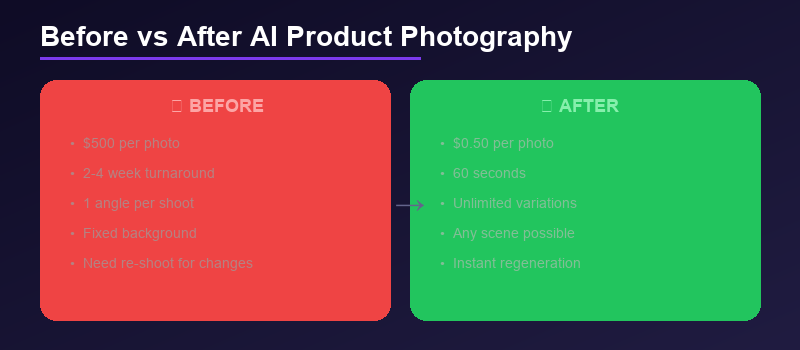 Before vs After AI Product Photography