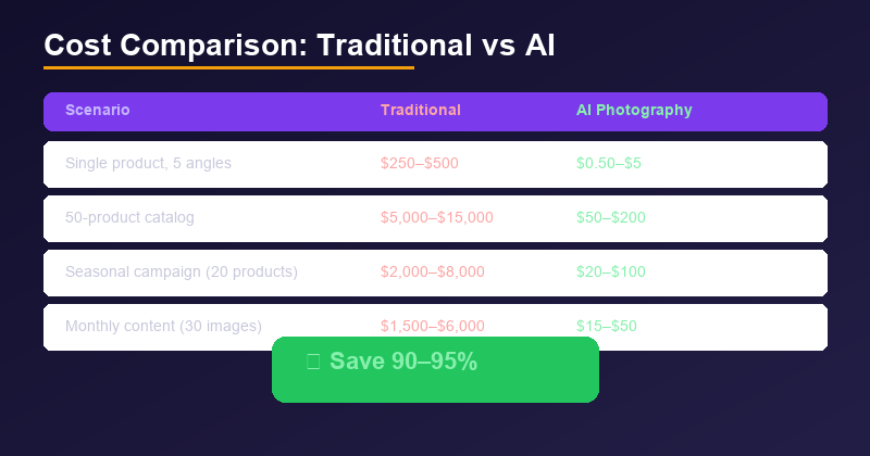 Cost Comparison: Traditional vs AI Photography