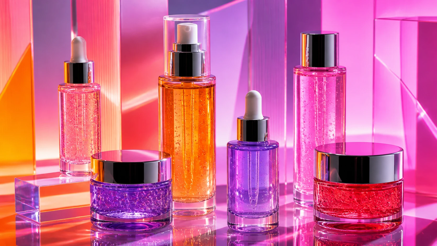 AI generated Cosmetics campaign example for product photo generator
