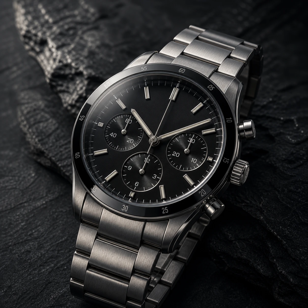 AI generated Precision watch close-up example for product photo generator